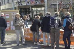 Der BUND auf der Veranstaltung zu TTIP am 18.4.2015 auf dem Klosterplatz in Euskirchen